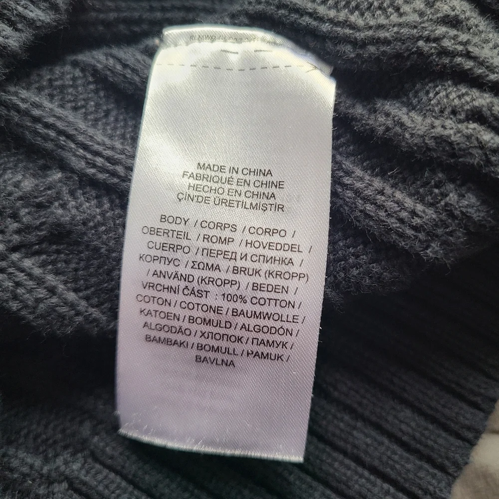 Ralph Lauren Buckle Sweater Womens Size L Cable Knit Preppy Equestrian READ FLAW - Picture 10 of 16